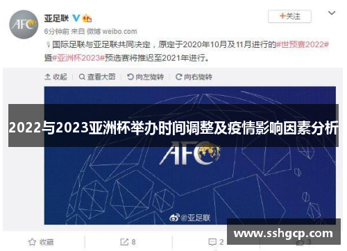 2022与2023亚洲杯举办时间调整及疫情影响因素分析